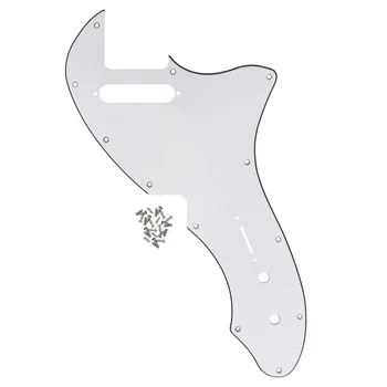 

NEW 69 Reissue Tele Thinline Guitar Pickguard Scratch Plate White 3 Ply PVC for Electric Guitar Accessories
