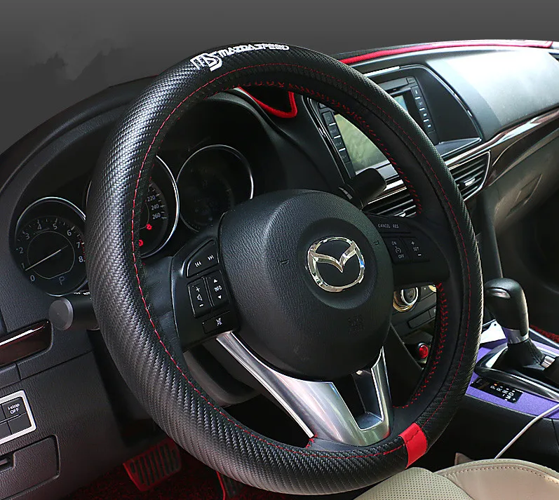 Mazda 6 Sport >> ACCESSORIES FOR MAZDA CX4 CX5 ATENZA AXELA CARBON FIBER STYLE LEATHER STEERING WHEEL COVER ... Mazda 6 Sport >> ACCESSORIES FOR MAZDA CX4 CX5 ATENZA AXELA CARBON FIBER STYLE LEATHER STEERING WHEEL COVER ...