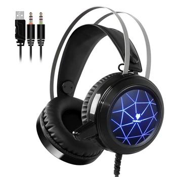 

Headphones Wired Gaming Headphone Deep Bass Game Earphone Computer Headphones With Microphone LED Light Headset Casque Gamer