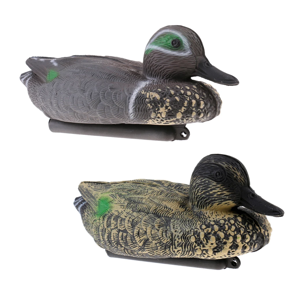 2 Pieces Hunting Duck Decoy Garden Decoration Shooting Lure Mallard Drake Garden Ornament 