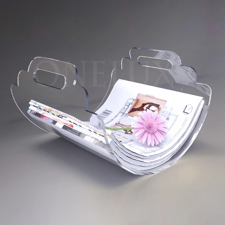 Hand Finished Acrylic Lucite home use magazine/newspaper/brochure