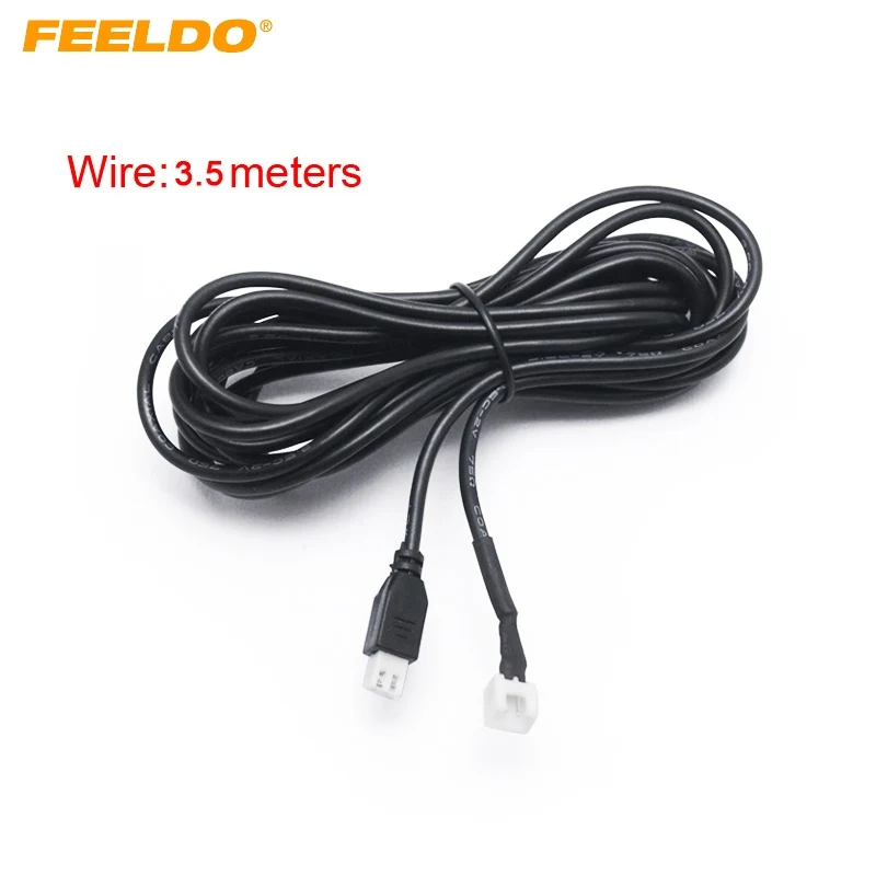 

FEELDO 1Pc 3.5-meter 2Pin Extended Wire Cable For Car Parking Sensor #AM1766