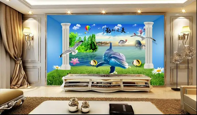 

3d wallpaper custom mural non-woven Wall stickers Seaview stereoscopic background wall paintings photo 3d wall mural wallpaper