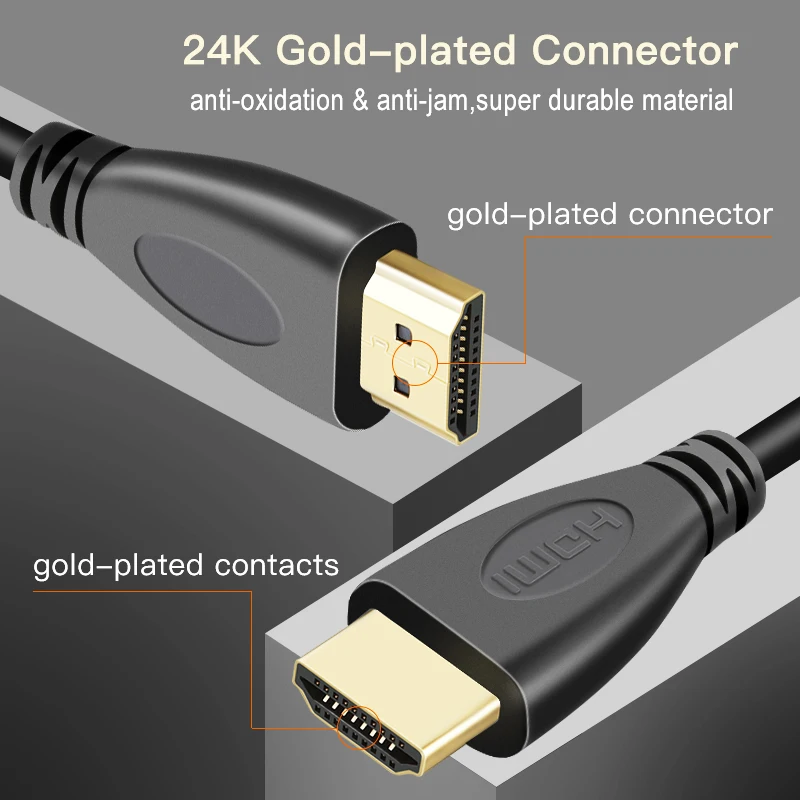 Shuliancable HDMI кабель 2 0 4K 1080P 3D высокоскоростной позолоченный для HD TV LCD ноутбуков PS3