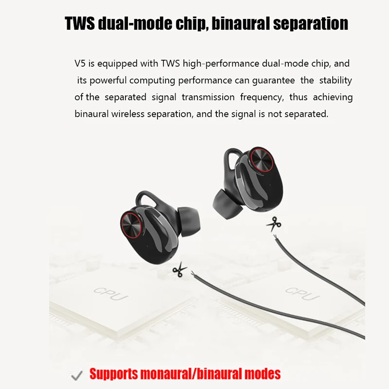 XLSTO Wireless Bluetooth Headphones Sport Earbuds TWS Earphone with Microphone Charging Box Subwoofer audifonos for Mobile Phone (4)