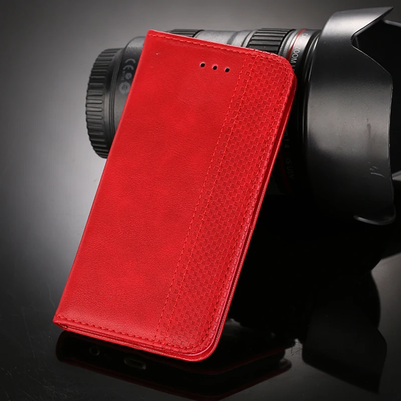 Для Huawei Y7 Y9 Y6 Y5 Y3ii Y5ii Pro Prime магнит кожаная задняя защитная крышка из прочного чехол для Huawei Enjoy9plus Honor7S 7A 5A - Цвет: Красный