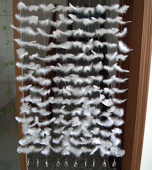 

Feather curtain partition crystal bead curtains finished product curtain entranceway curtains decoration