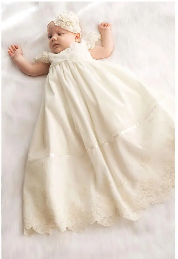 

Girl's Pageant Christening Dress 2017 Flower Girls Princess Dresses Kids Birthday Formal Dress Children Wedding Lace Dress