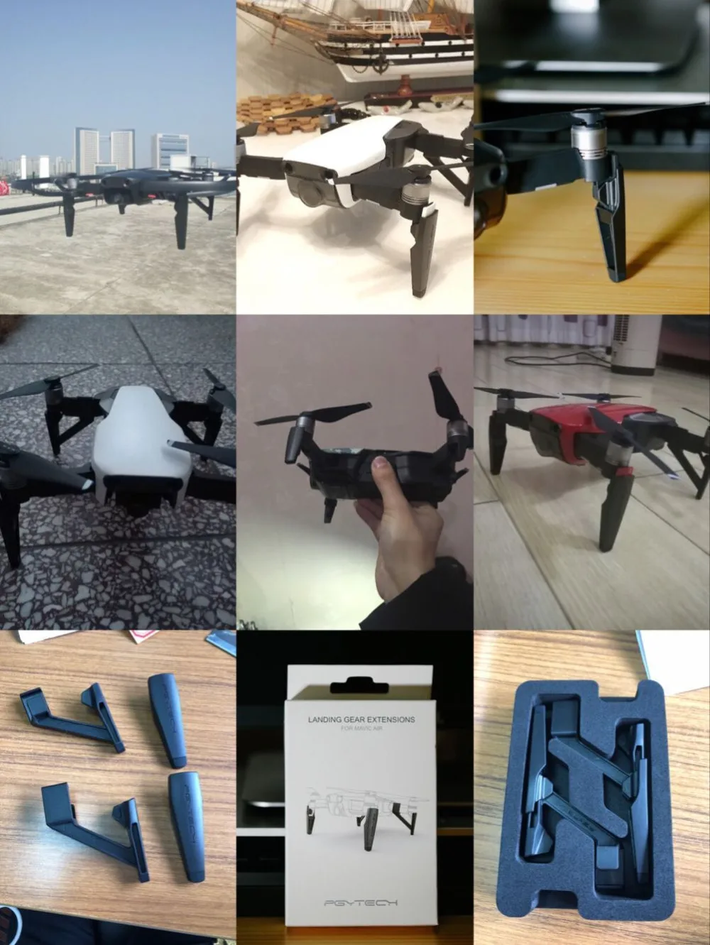 PGYTECH Расширенная посадочная Шестерня для DJI Mavic Air Leg support протектор Расширение Замена подходит для DJI Mavic AIR Аксессуары