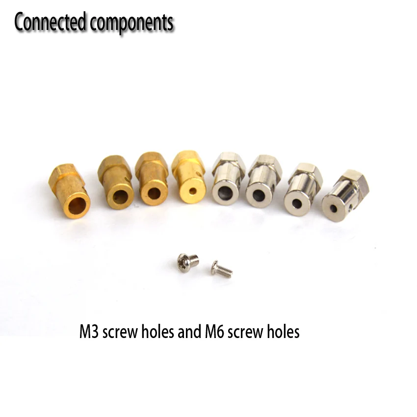 M3 M6 Aperture Iron and copper coupling motor's rod connector Brand new