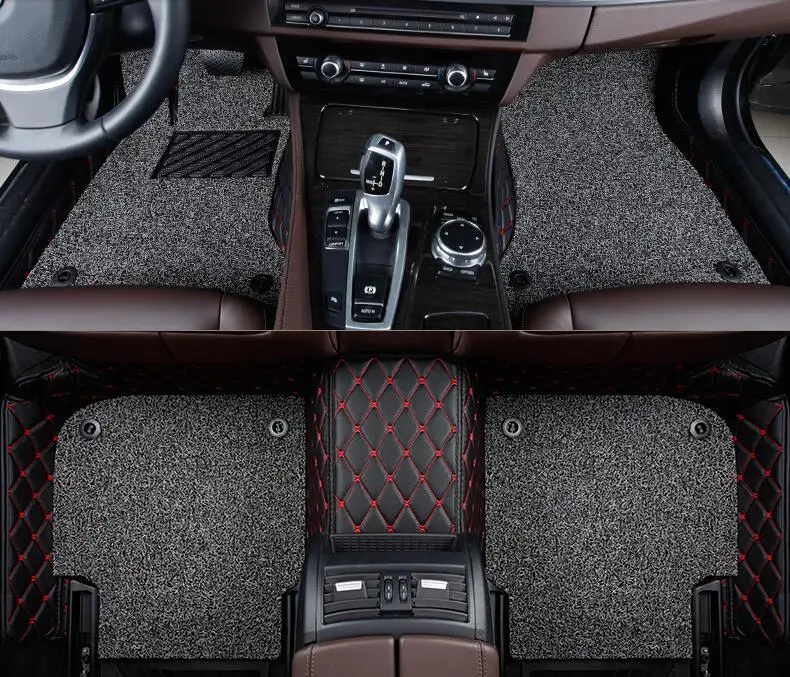 

Custom Double Car floor mats for Mercedes-Benz all seies w211 e class gla ml w163 w212 cls w218 W219 w246 w166 Car carpet