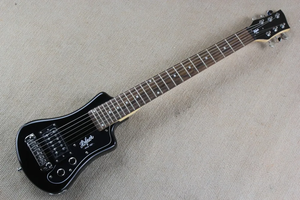 Электрическая гитара BK / Blue Hofner портативная мини для путешествий легкая в