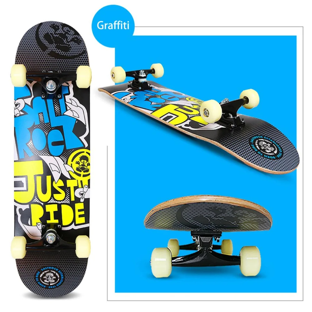 Goedkoop Vier wielen Skateboard Esdoorn Hout Materiaal Freestyle Skateboard Skate Deck Lange Boord Koele Volwassen Tiener Skateboards