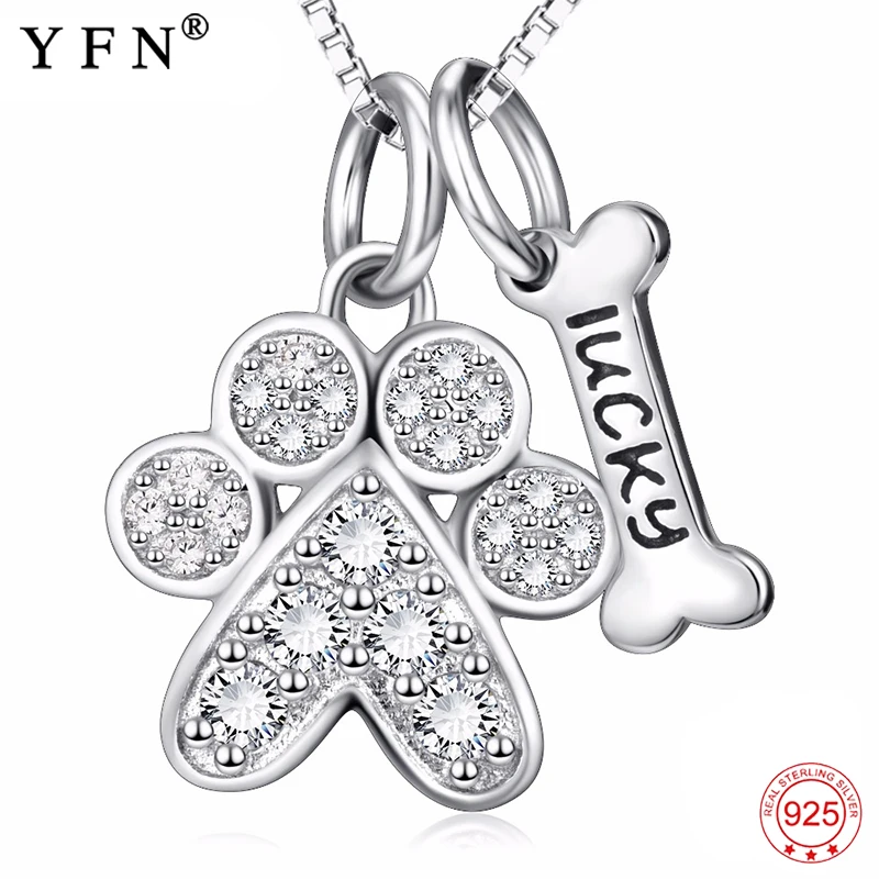 Женское ожерелье из серебра 925 пробы с кубическим цирконием|jewelry for women|bone pendantpendant