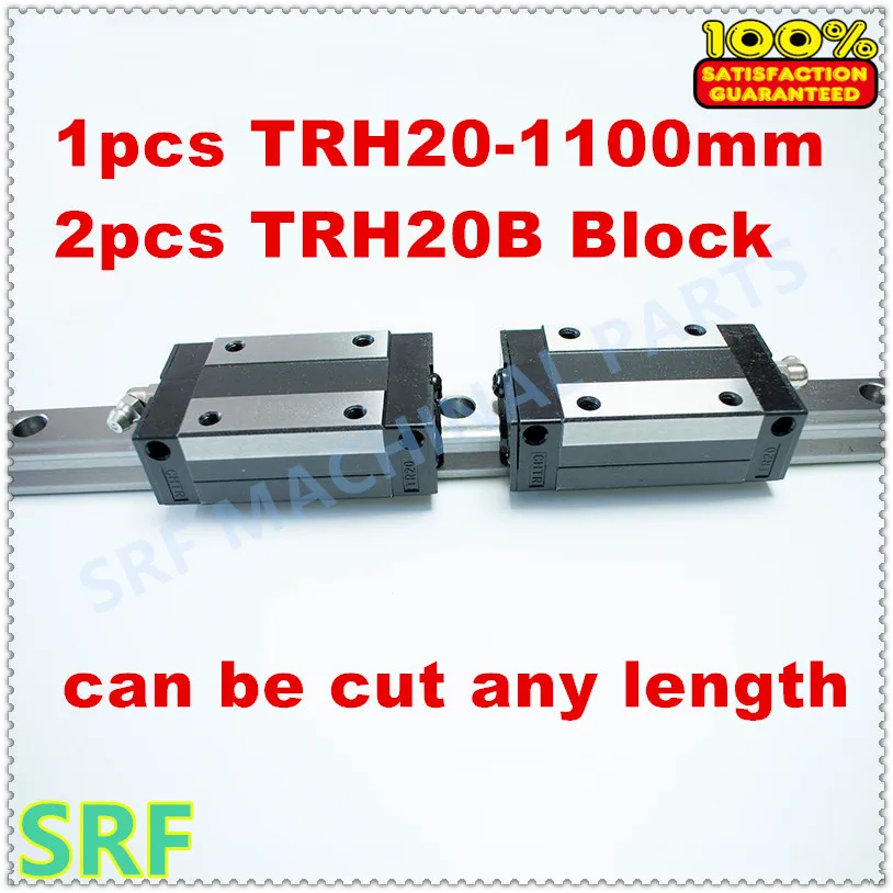 

High Precision 1pcs Linear guide 20mm TRH20 L=1100mm Linear Rail+2pcs TRH20B linear carriage block for CNC X Y Z Axis