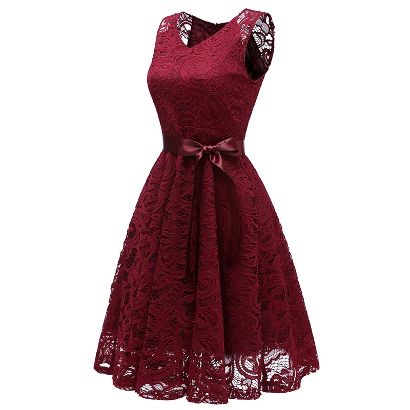 Sunnow женское платье Винтаж с v образным вырезом цветочным рисунком кружевные