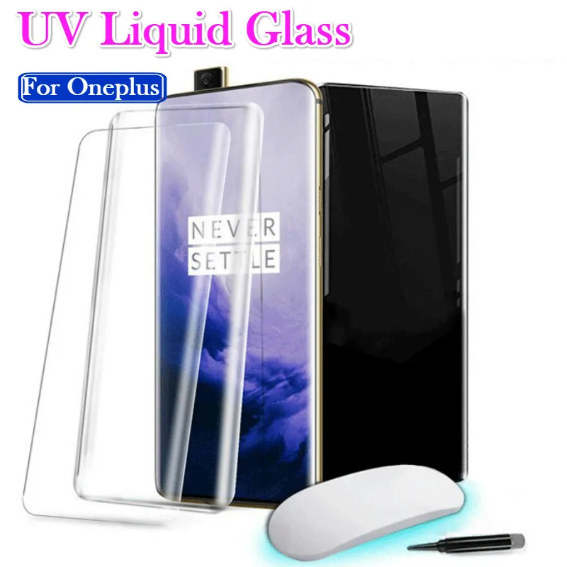 

5D UV Liquid Full Glue Tempered Glass For OnePlus 7 Pro Premium Screen Protector For One Plus 7 Pro Oneplus7pro Front Glass Film