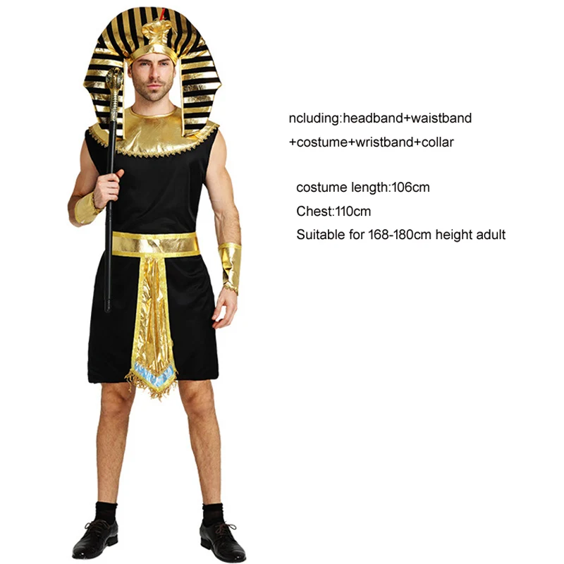 Для взрослых на Хеллоуин «Греция Египетский Фараона, короля принца в римском стиле императрицы царица Клеопатра Костюм Одежда для косплея Для мужчин