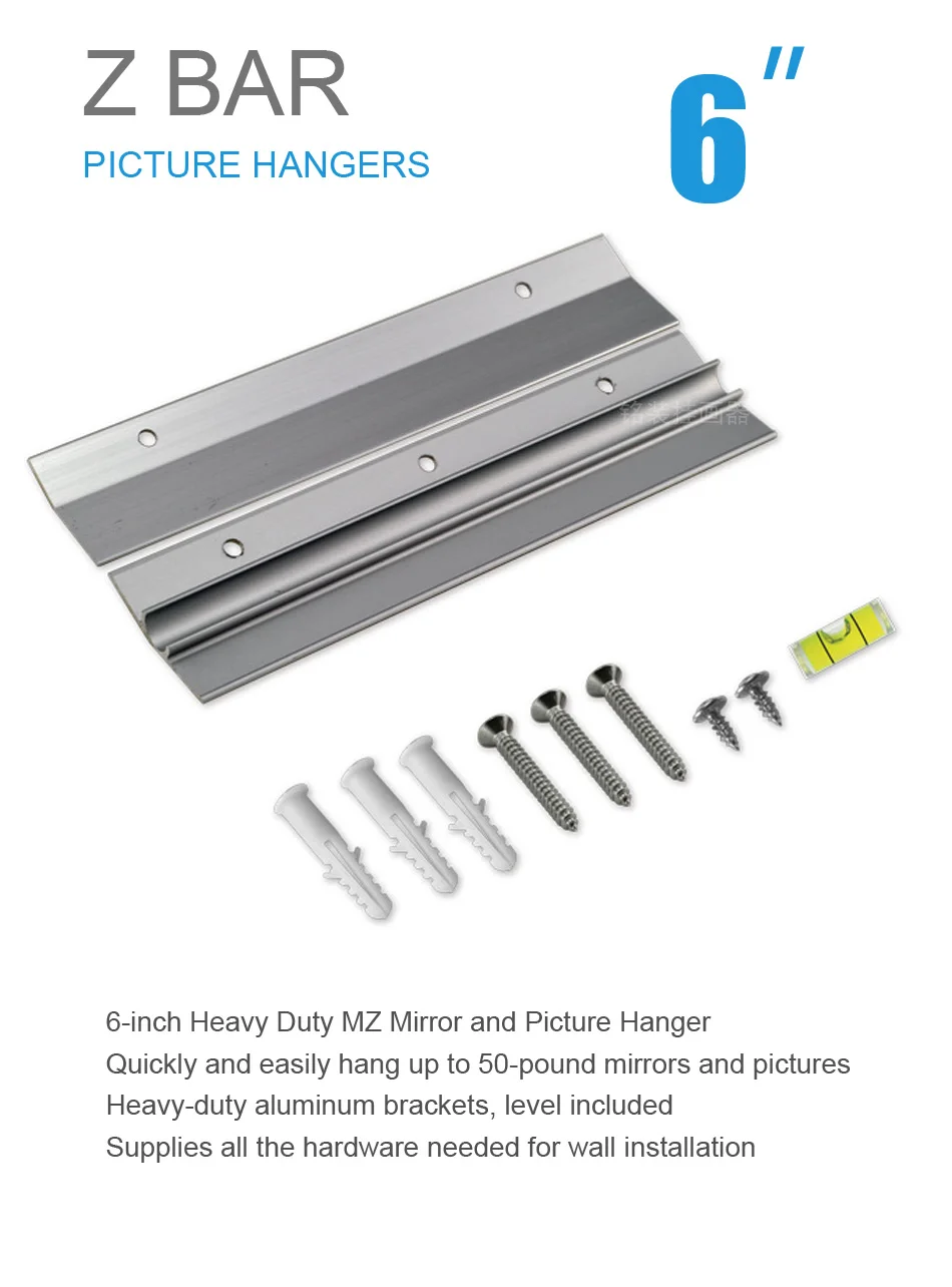 Heimwerker WALL PLUGS 6" HEAVY DUTY PICTURE & MIRROR WITH SCREWS Z BAR