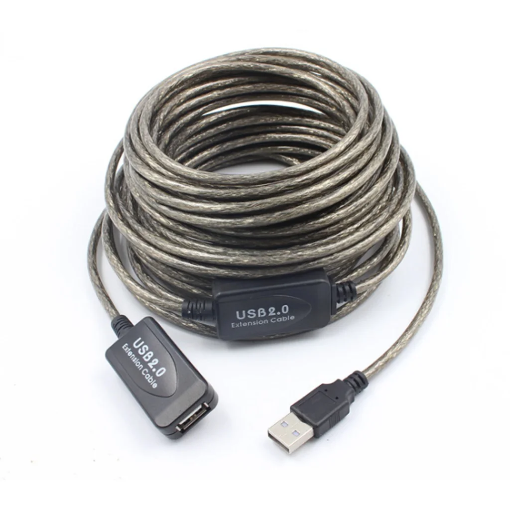  USB 2.0 extension cable 20M/15M/10M Male to Female Active Repeater Extension Extender Cable Cord US