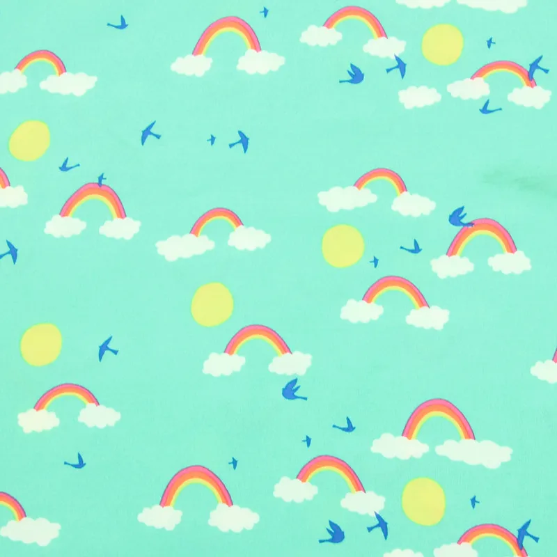 Полуметровая искусственная хлопковая ткань с радужным принтом; одежда; платье; детская одежда; A893