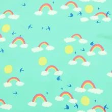 Полуметровая искусственная хлопковая ткань с радужным принтом; одежда; платье; детская одежда; A893