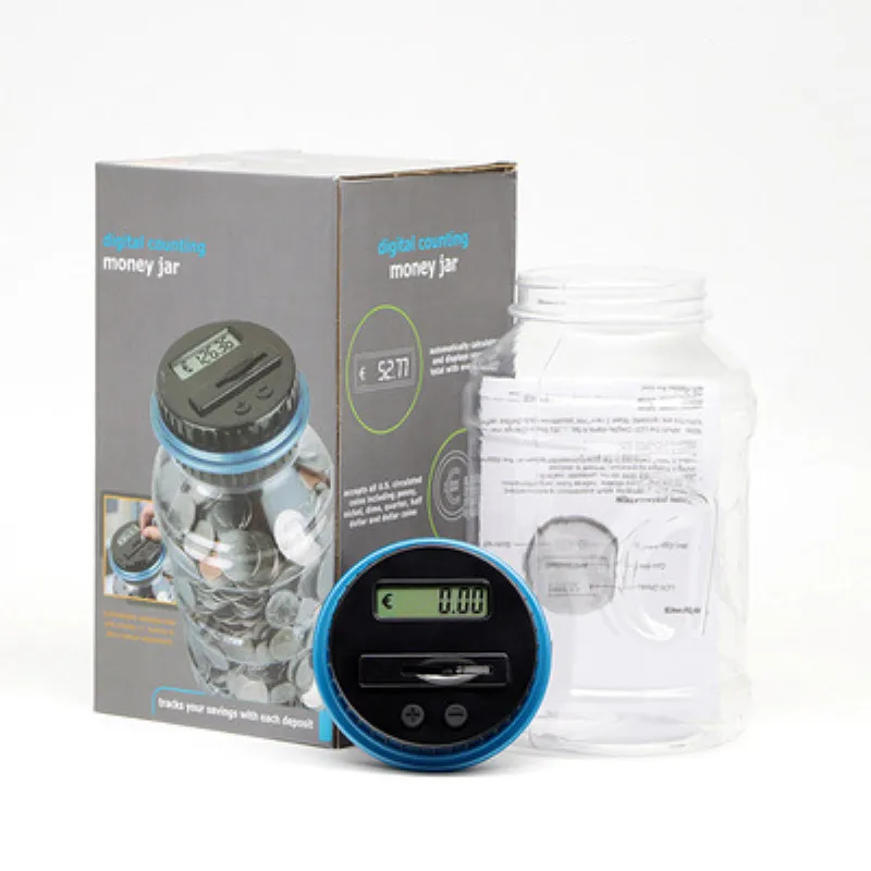 

Money Saving Box Clear Digital Piggy Bank Coin Savings Counter LCD Counting Money Jar