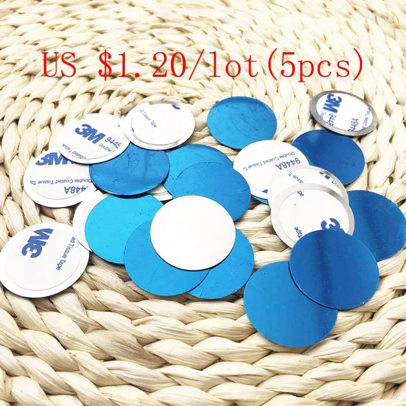 

5 Pieces/lot Car Phone Holder Metal Disk Iron Sheet Universal Magnet Plate For All Mobile Phone Holders For Magnetic Car Holders
