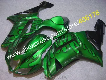 

Body kit for Ninja Fairing ZX-6R 2007 2008 ZX6R 07 08 ZX 6R Flame Green abs fairings (Injection molding)