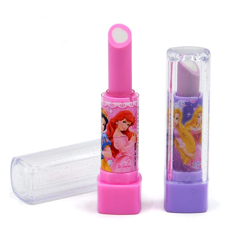 Disney Princess Lipstick Shape Eraser Snow White Frozen School Learning