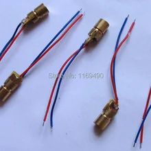 10 шт./упак. 3 в 5 мВт 6 мм 650нм длинный волнистый лазер точечный диодный модуль Медная головка трубки красный