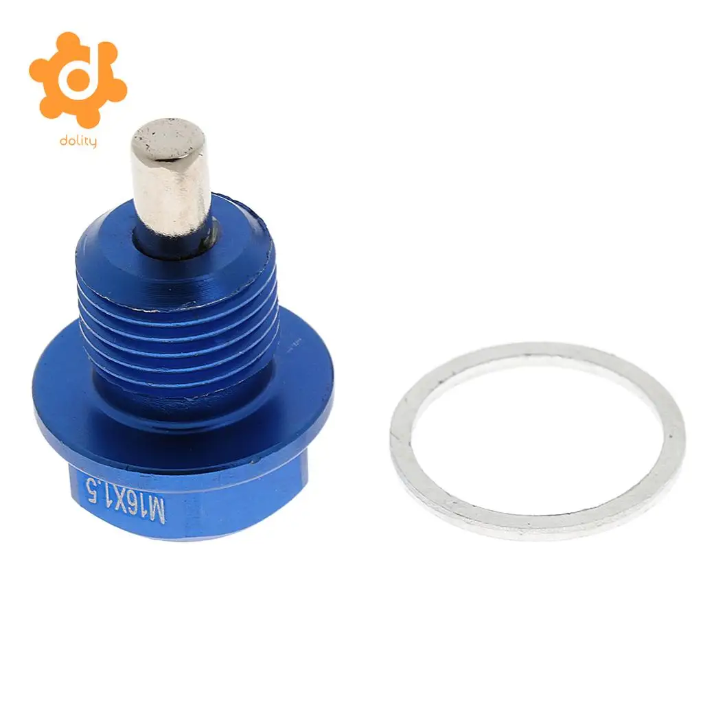 dolity M16x1.5 Auto Magnetic Oil Drain Plug Bolt Screw Sump Nut Crush Washer