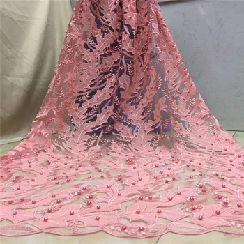 

Tollola French Nigerian Laces Fabrics High Quality Tulle African Laces Fabric Wedding African French Tulle Lace With Beads