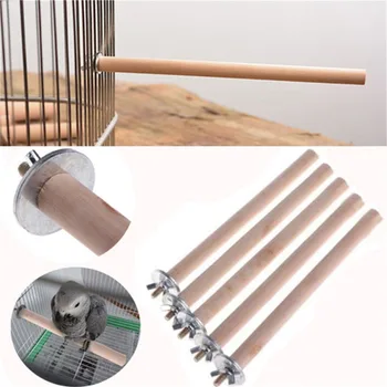 

Wooden Parrot Stand Stick Rack Perch for Birds Pet Parrot Toy Bird Cage Accessories Parrot Bath Shower Standing Rack Length 10cm