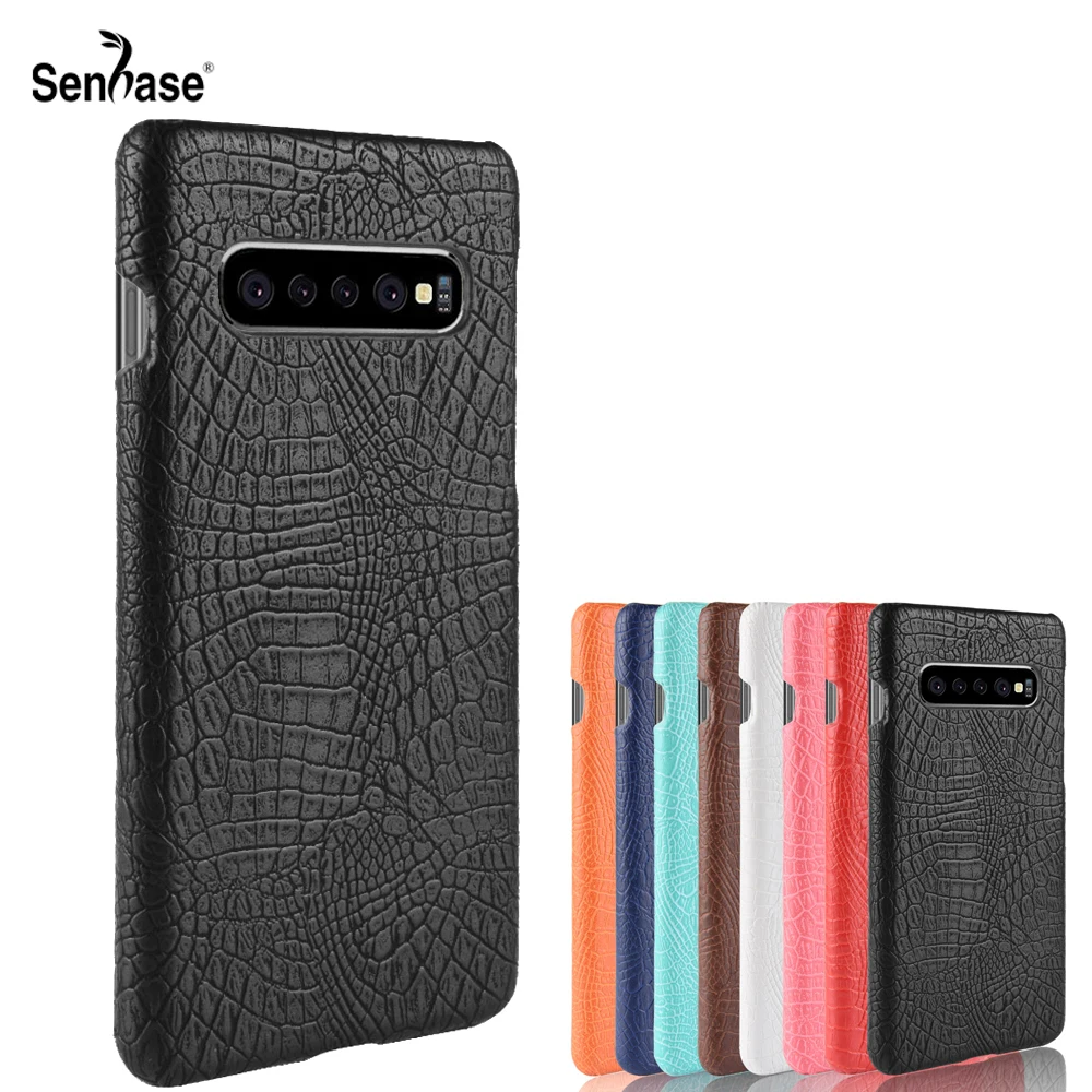 Ретро Чехол из искусственной кожи крокодила жесткий пластиковый задний для Samsung