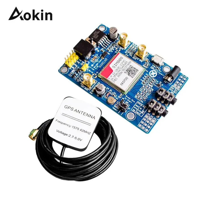 SIM808 модуль GSM GPRS GPS макетная плата IPX SMA с антенной для Raspberry Pi Поддержка 2G 3G 4G