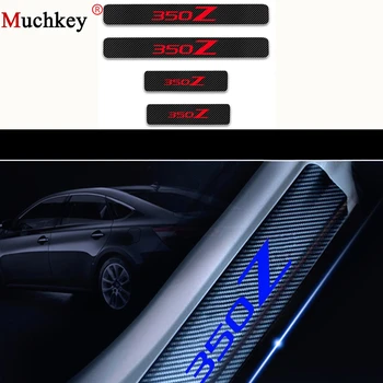 

Welcome Pedal For Nissan 350Z Door Threshold Plate Car Stickers Car Door Sill Scuff Plate Door Step Protectors Auto Part 4Pcs