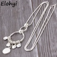 ELOYHI Boho многоуровневые круглые подвески, цепочка со змеей для свитера, высокое качество, покрытие для женщин, Трендовое ожерелье и подвески, подарок