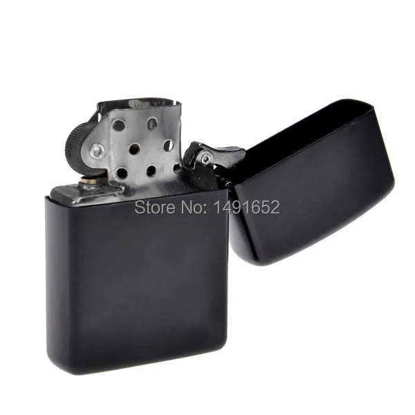 High Quality Brand Lighters Black Windproof Metal Oil Cigarette lighter