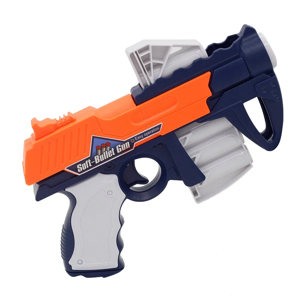 6 снимков ручной мягкий пулевой пистолет костюм для Nerf пули длинный диапазон игрушечный пистолет Дартс бластер игрушки для детей хорошая игрушка на открытом воздухе