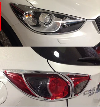 

Chrome Car FRONT HEADLIGHT + REAR TAILLIGHT Trims For Mazda CX-5 CX5 2012 2013 2014