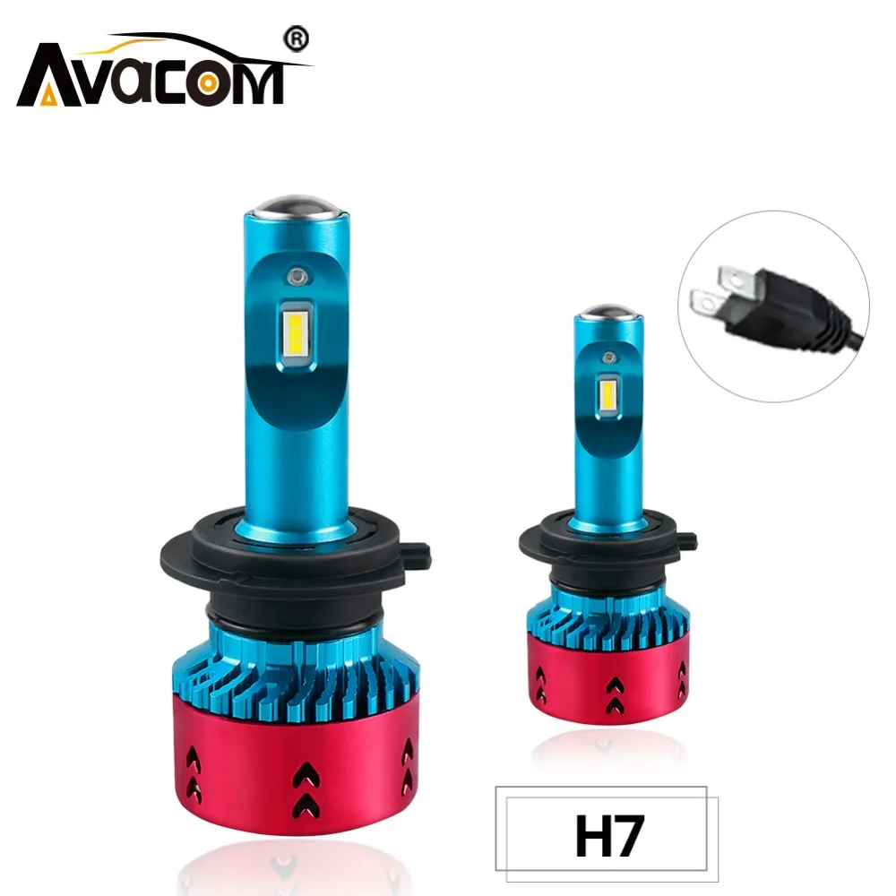 Avacom H7 LED 16000Lm мини Автомобильная Лампа Супер яркая автомобильная лампа ZES Chip 6500K