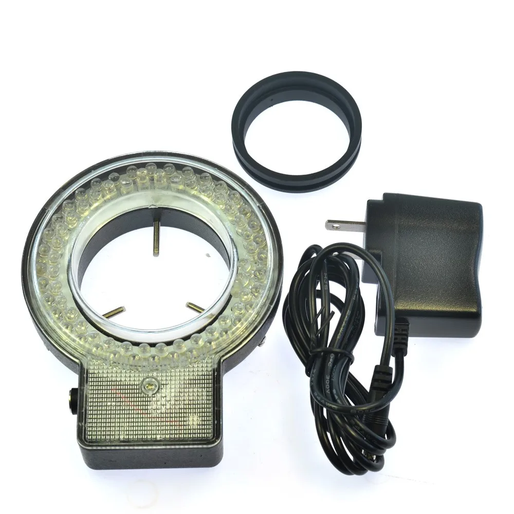 

4 Sections Control 72 White LED Light Source Industrial Microscope Ring Light Lamp Illuminator with Adapter 110V-220V