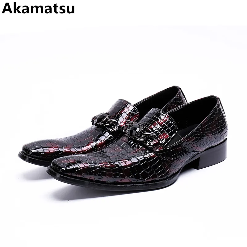 

Chaussure homme crocodile skin square toe oxford shoes for men patent genuine leather formal office loafers shoe lasts 2018