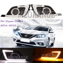 2Pcs Car-styling Day Light For Nissan Sentra 2016 2017 2018 LED Driving DRL With Daytime Running Light Turn Signal Fog Head Lamp 2Pcs Car-styling Day Light For Nissan Sentra 2016 2017 2018 LED Driving DRL With Daytime Running Light Turn Signal Fog Head Lamp