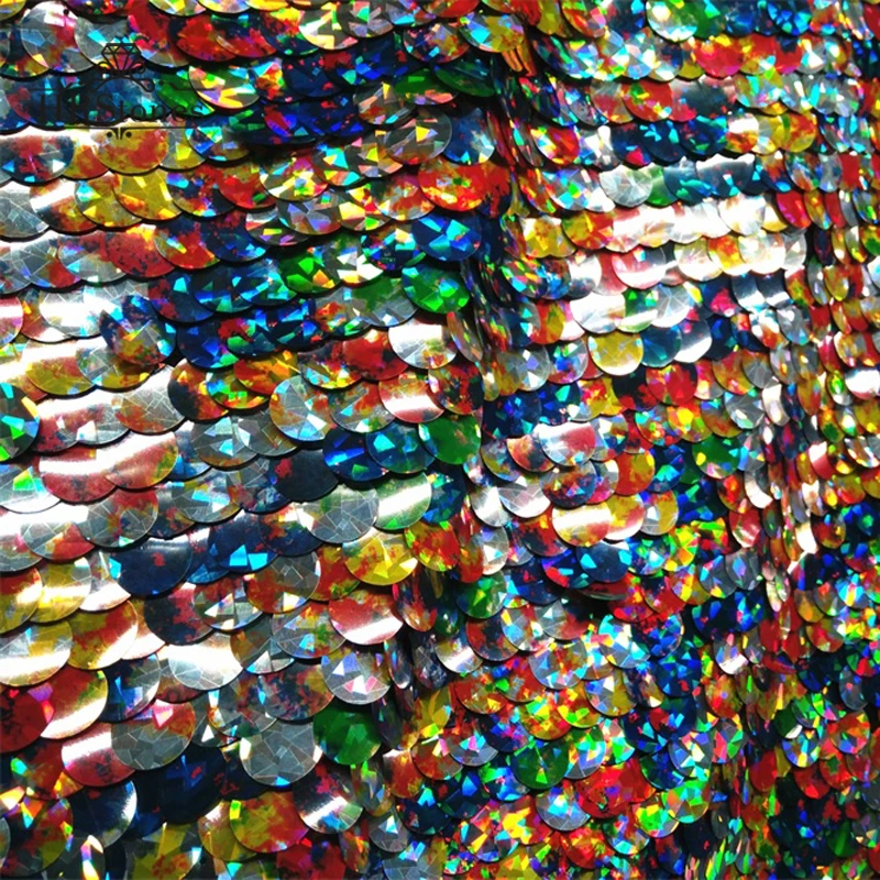 

High-grade Sequins Background Cloth Laser Shooting Background Cloth Fish Scale Sequins Clothing Fabric