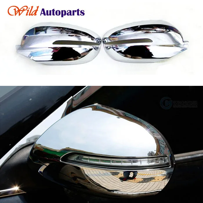 2pcs Chrome Side Rear Mirror Rearview Cover Trim f...