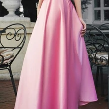 Женщины Юбка Атласная Длиной до пола Юбка Весна Vintage Высокая Талия Макси Лонг Партия Юбка 7XL Плюс Размер Длинные юбка