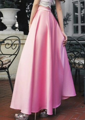 Women Skirt Satin Floor-Length Skirt 2017 Spring Vintage High Waist  Maxi Long Party Skirt 7XL Plus Size Long Skirt