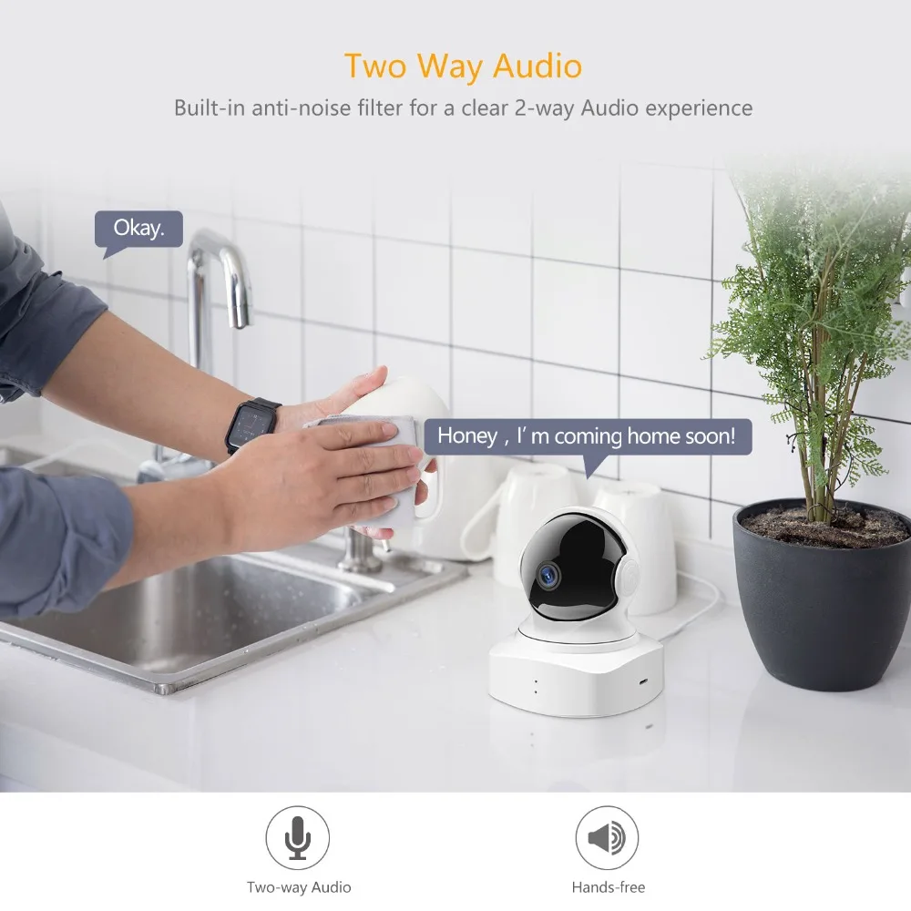  YI Cloud Home Camera 1080P HD Wireless IP Security Camera Pan/Tilt/Zoom Indoor Surveillance System  - 32933916864
